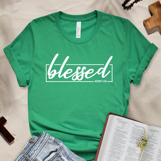 Blessed 1st John Print Shirt