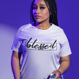 Blessed 1st John Print Shirt