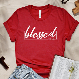 Blessed 1st John Print Shirt