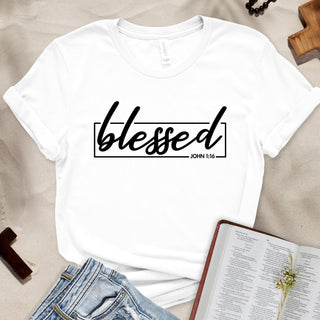 Blessed 1st John Print Shirt